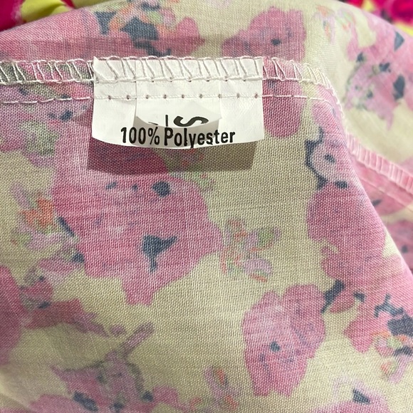 Shein Button Through Allover Pink and Yellow Floral Dress - Picture 7 of 11